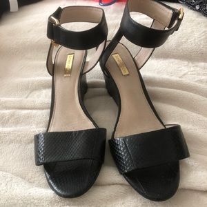 Louise et Cie Black Wedges